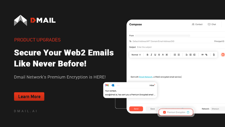 Dmail Network Introduces Premium Encryption for Web2 Emails